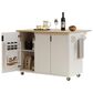 HOMLUX 51" Kitchen Island with Drop Leaf in White Ash, , large