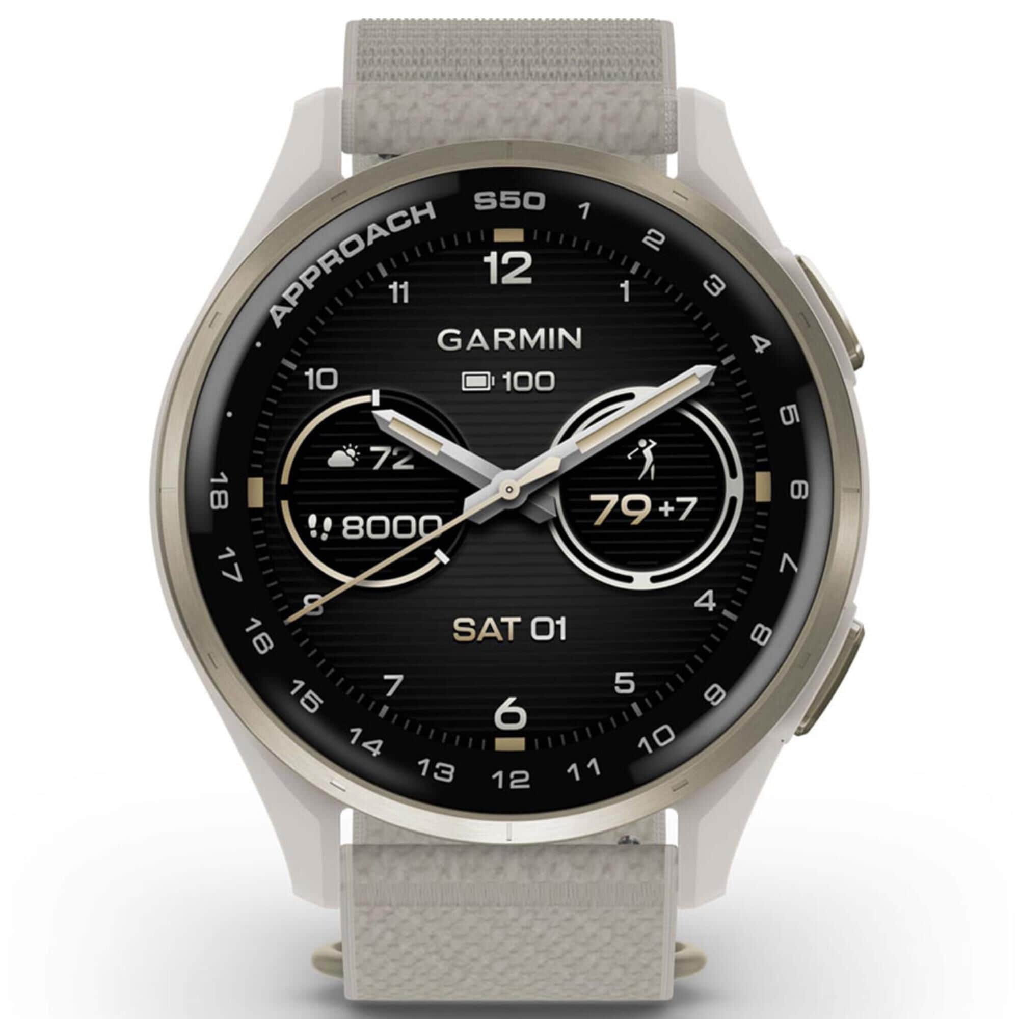 Garmin Approach S50 43mm Golf and Fitness Smartwatch Cream Gold