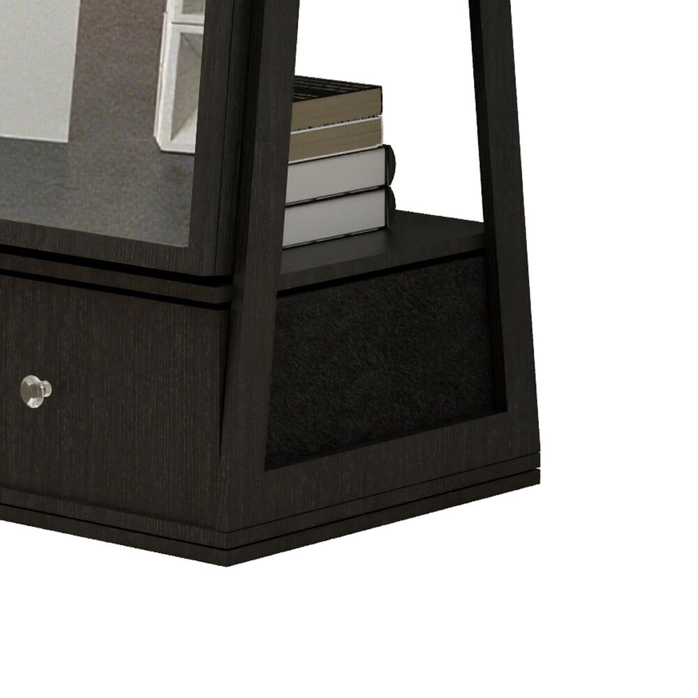 GigaCloud Swivel Jewelry Cabinet with Full Length Mirror and Storage Drawers in Black, , large