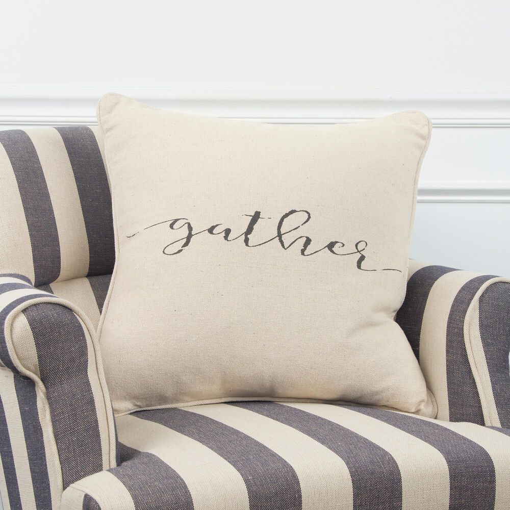 Rizzy Home Sentiment 20" Pillow Cover in Natural, , large