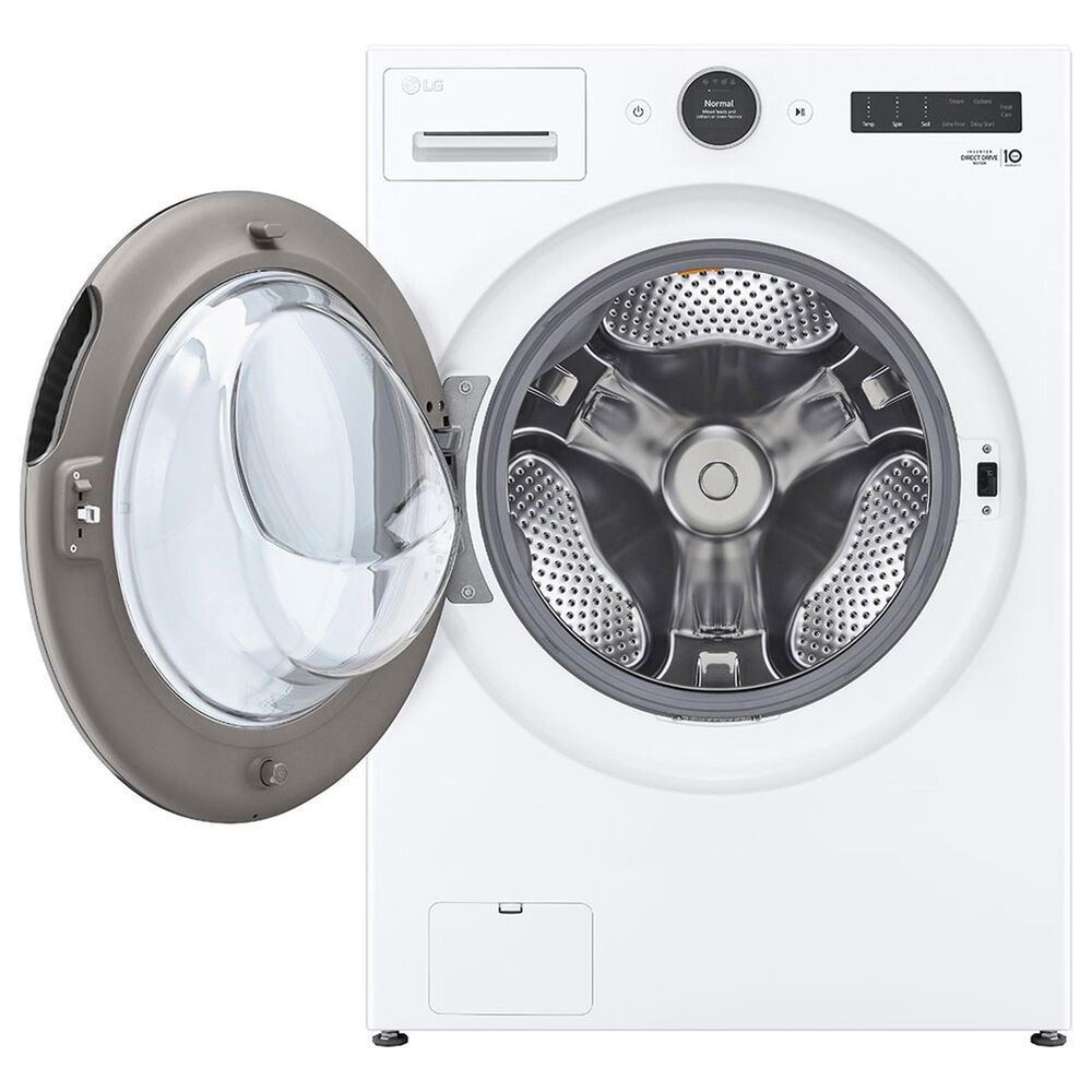 LG 4.5 Cu. Ft. Ultra Large Capacity Front Load Washer with AIDD In White, , large