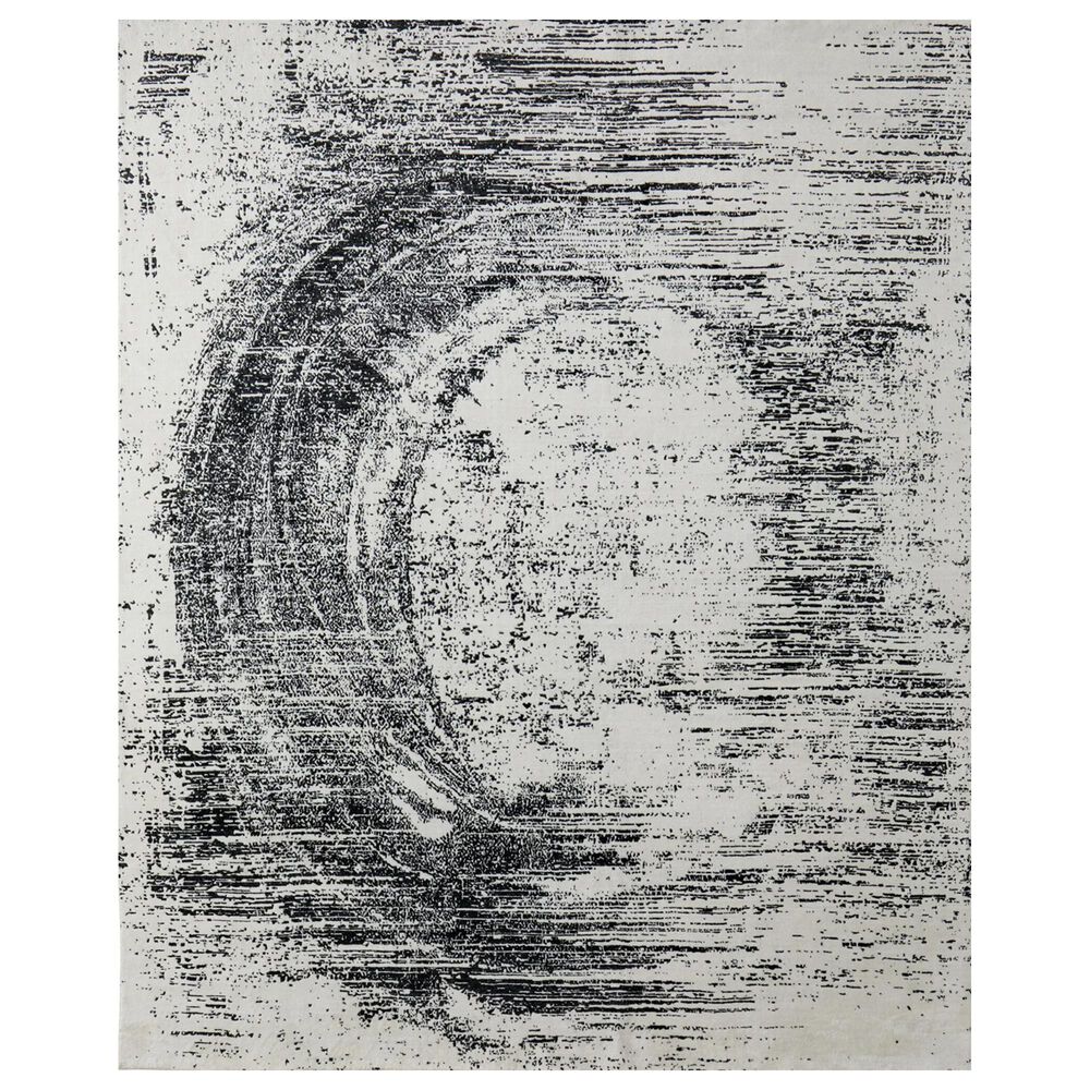 Feizy Coda 8928F 9" x 12" Black and White Area Rug, , large