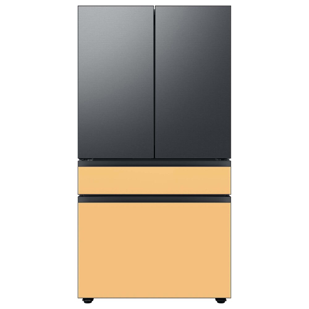 Samsung Bespoke 4-Door French Door Refrigerator Middle Panel in Sunrise Yellow Glass, , large