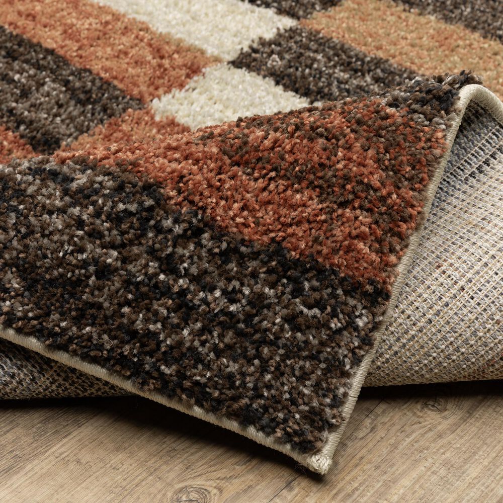 ROW by Oriental Weavers Gemma Brown, Rust and Beige 5'3" x 7' Area Rug, , large