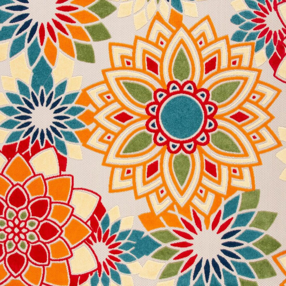 Safavieh Cabana CBN328A 2&#39;2&quot; x 7&#39; Ivory and Orange Indoor/Outdoor Area Performance Rug, , large