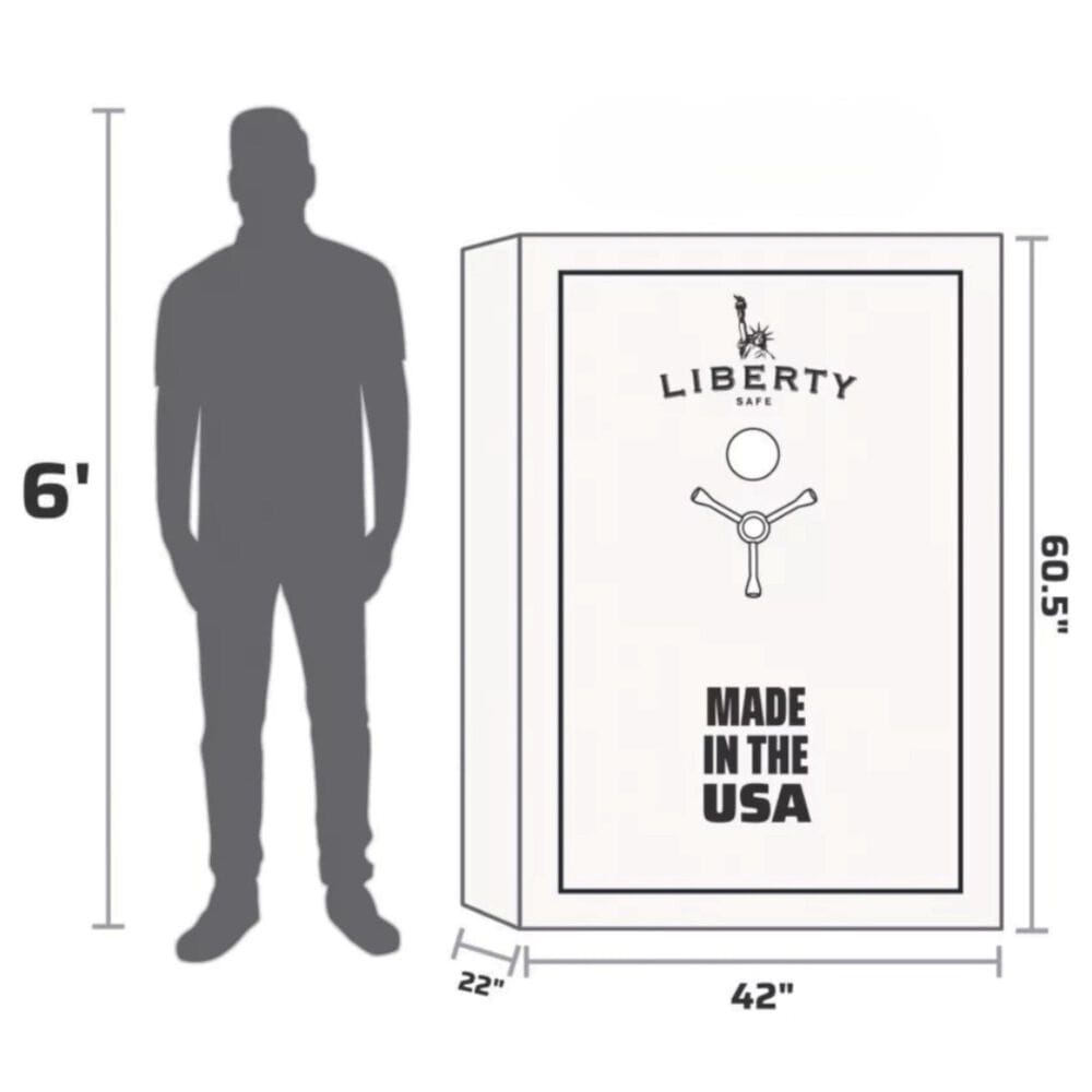 Liberty Safe We the People 60 Gun Safe in White Gloss, , large