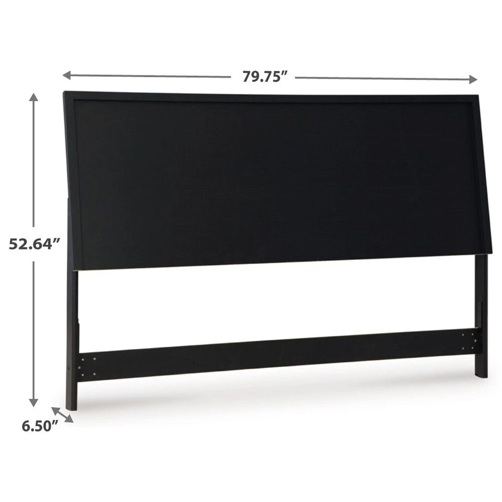 Ashley Danziar King Panel Headboard in Matte Black, , large