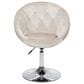 Impressions Vanity Antoinette Vanity Chair with Ivory Velvet Cushion in Stainless Steel, , large