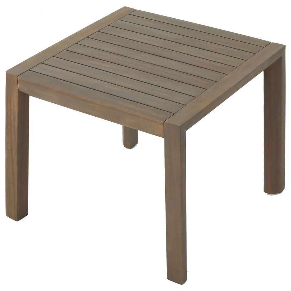 Hearth and Haven Leah 3-Piece Patio Chat Set with Gray Cushion in Brown, , large