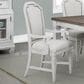 Sasha Lee Arm Chair in Distressed White, , large