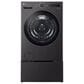 LG 2PC 5.0 Cu. Ft. Front Load Smart WashCombo All-in-One Washer/Dryer & 27" SideKick Pedestal Washer in Black Steel, , large