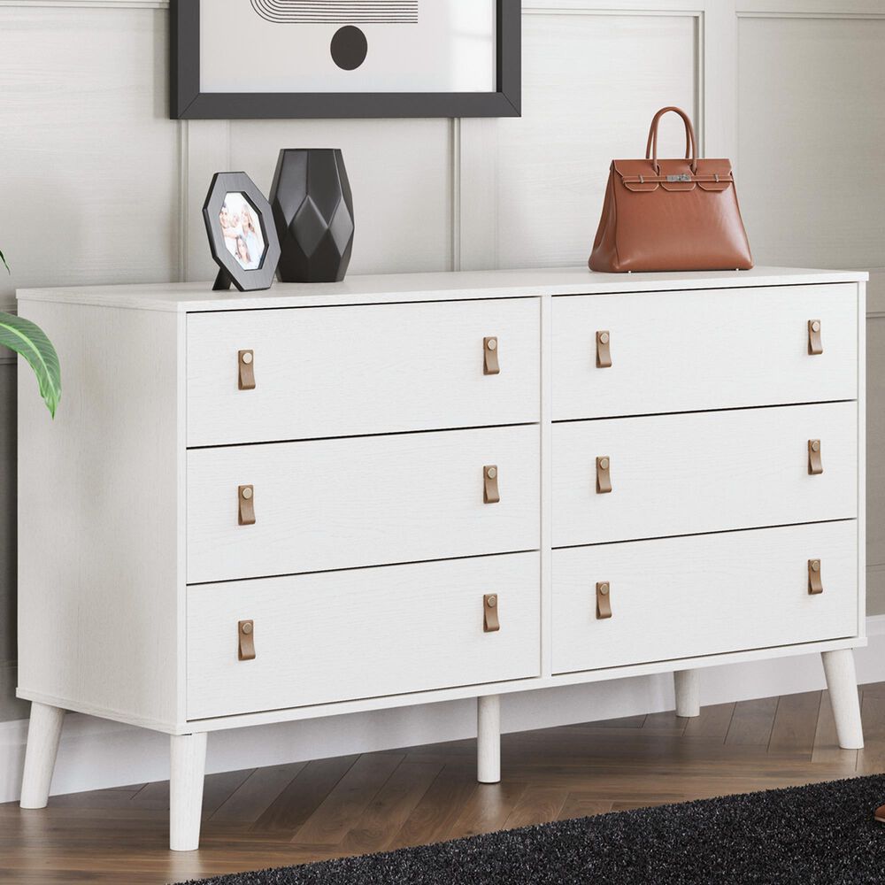 Ashley Aprilyn 6-Drawer Dresser in White, , large