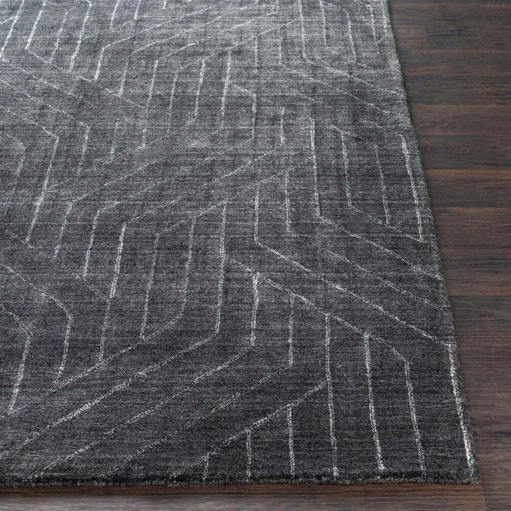 Surya Hightower 2&#39; x 3&#39; Charcoal, Black and White Area Rug, , large
