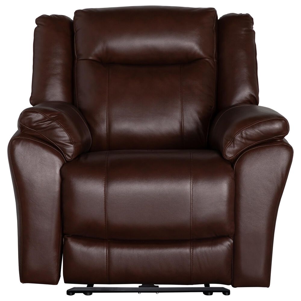 Oxford Furniture Leather Power Recliner in Marid Pecan, , large