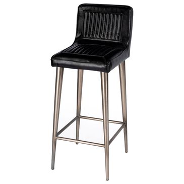 Butler Maxwell Barstool with Black Leather Seat, , large