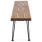 Hearth and Haven Zion Patio Bench in Teak and Black, , large
