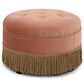 Jennifer Taylor Home Yolanda Accent Ottoman in Peach Orange Velvet, , large
