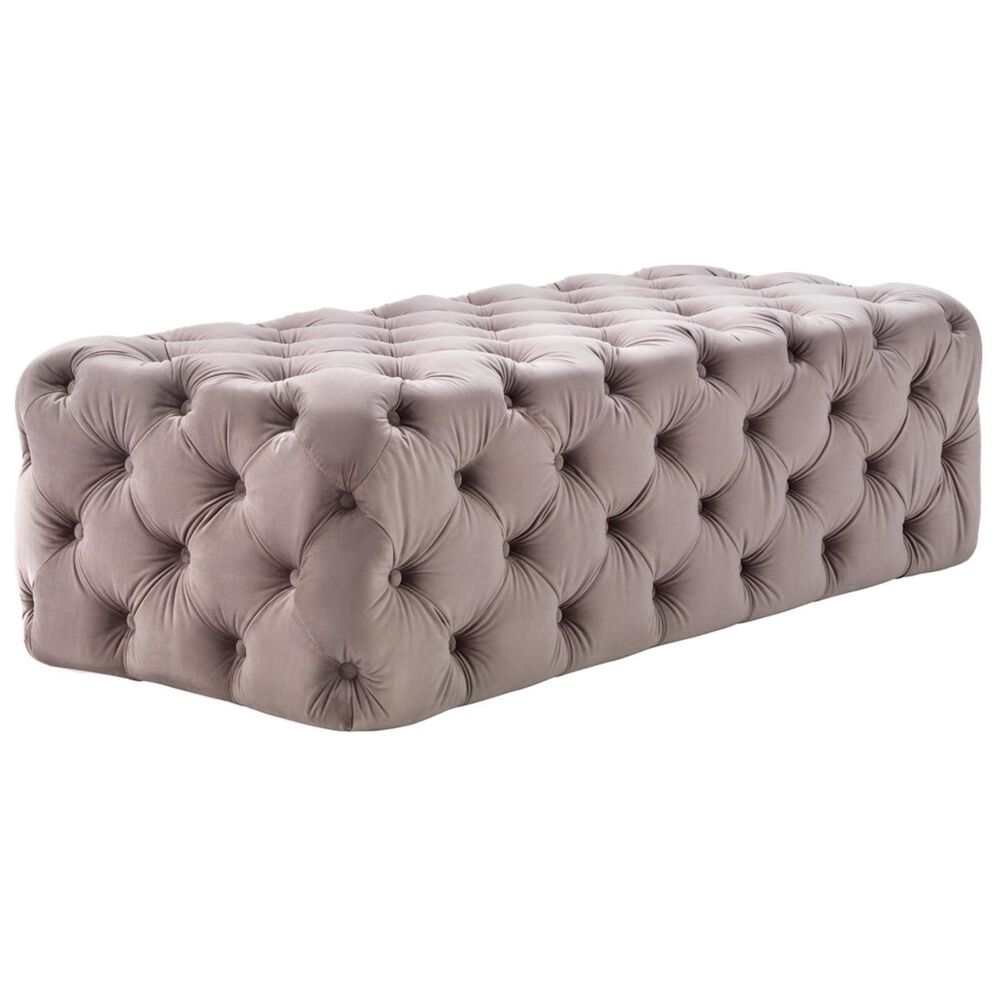 Tov Furniture Kaylee Ottoman in Mauve Velvet, , large