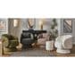 LumiSource Zara Swivel Accent Chair with Pillow in White, , large