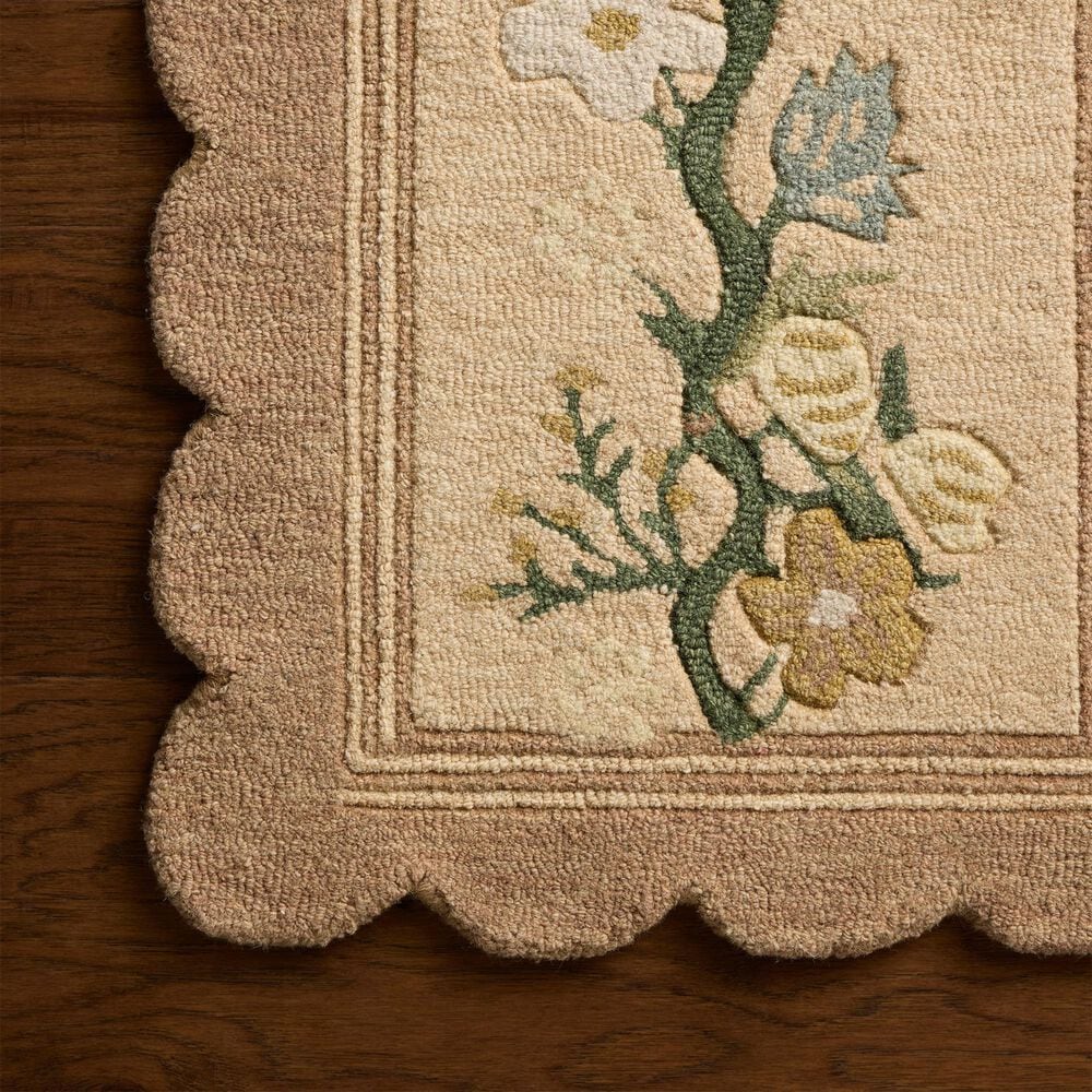 Rifle Paper Co. x Loloi Thistle Neutral and Multicolor 9'3" x 13' Area Rug, , large
