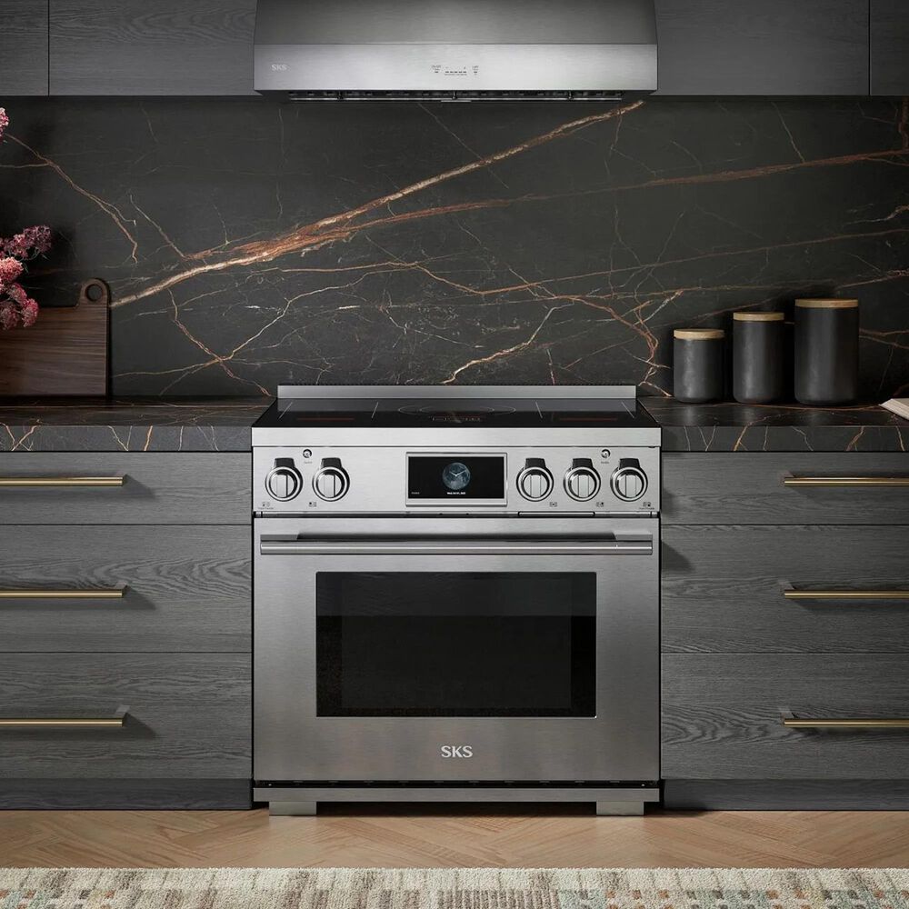 Signature Kitchen Suite 36" Induction Pro Range in Stainless Steel, , large