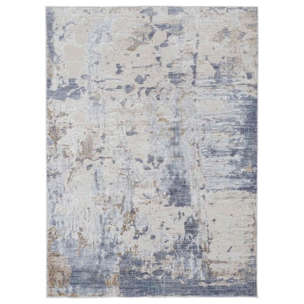 Feizy Laina 4" x 6" Blue and Ivory Area Rug, , large