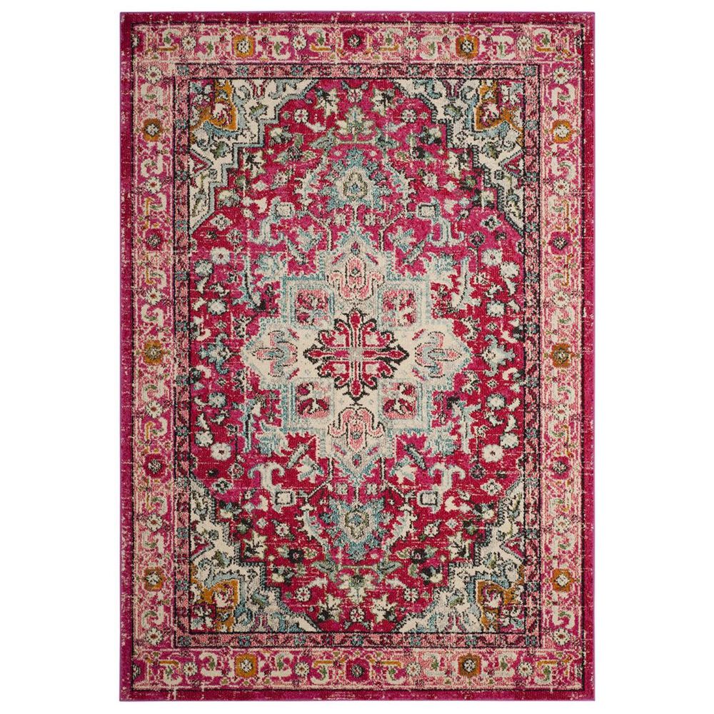 Safavieh Monaco MNC250J-4 4" x 5"7" Fuchsia/Light Blue Area Rug, , large