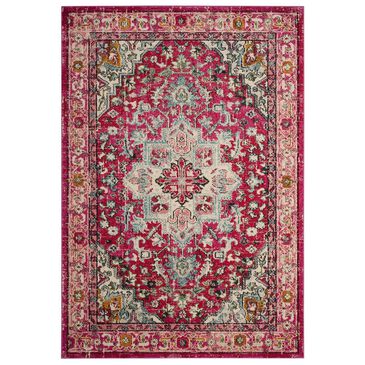 Safavieh Monaco MNC250J-4 4" x 5"7" Fuchsia/Light Blue Area Rug, , large