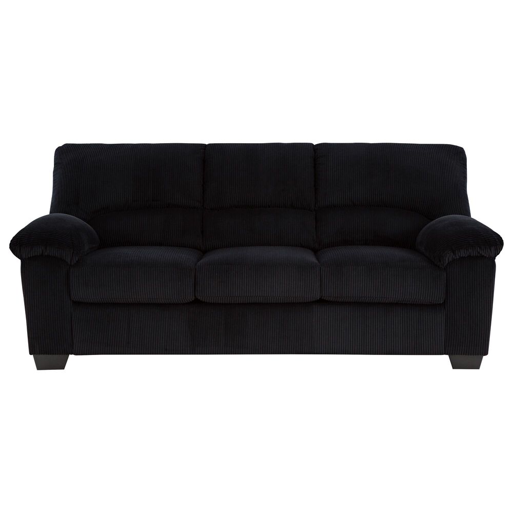 Ashley SimpleJoy Stationary Sofa in Onyx, , large