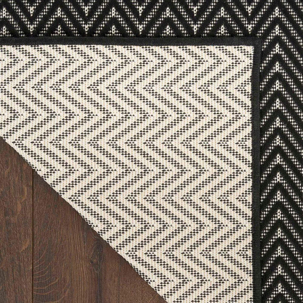 Nourison Horizon HOZ02 Black 6&#39; x 9&#39; Indoor/Outdoor Area Rug, , large