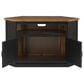 Forma & Co Rustic Corner 30" Corner TV Stand in Antique Black and Honey, , large