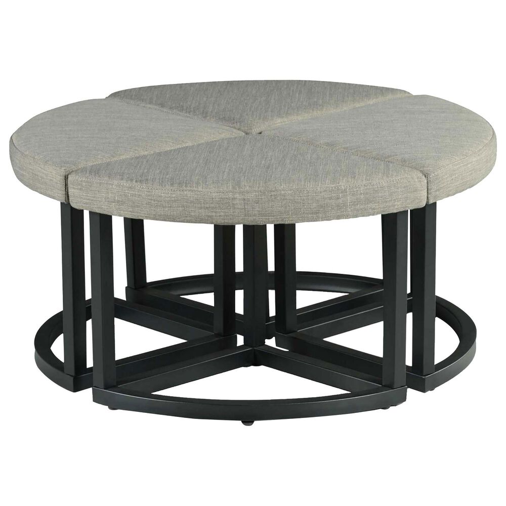 Steve Silver Yukon 5-Piece Nesting Cocktail Table Set in Walnut and Ebony, , large