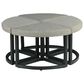 Steve Silver Yukon 5-Piece Nesting Cocktail Table Set in Walnut and Ebony, , large