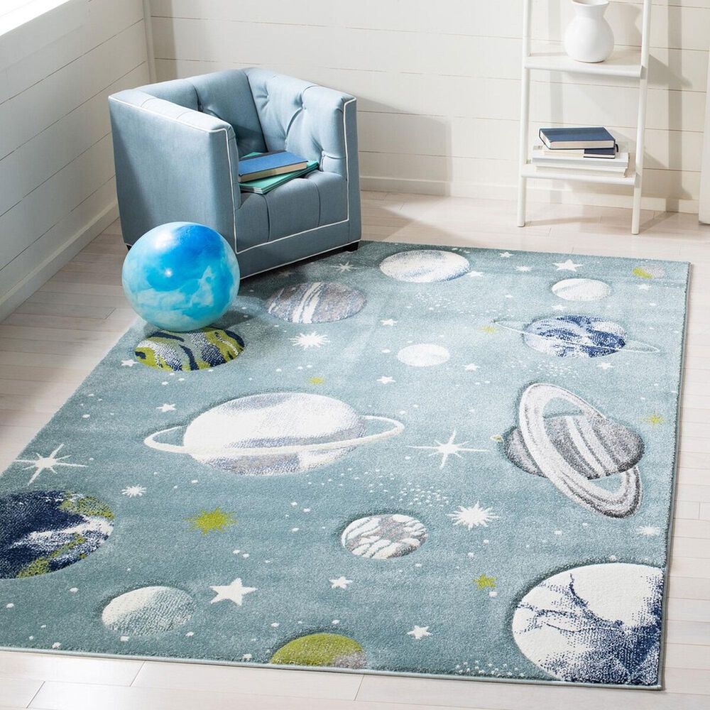 Safavieh Carousel 8&#39; x 10&#39; Teal and Ivory Kids Area Rug, , large