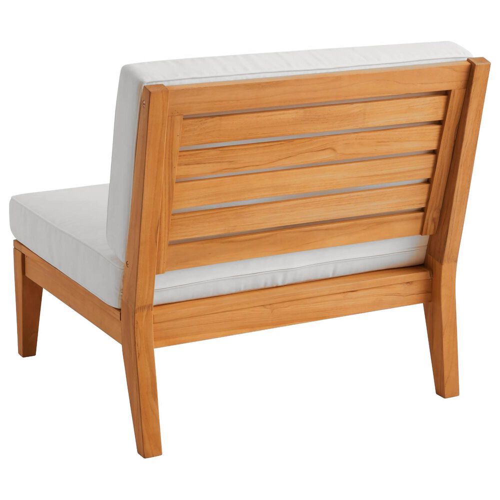 Linon Home Decor Fontana Patio Armless Chair in Antique White, , large