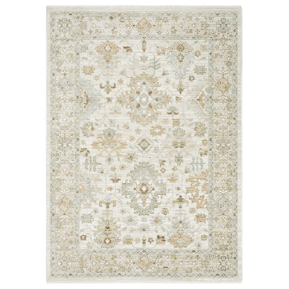 Oriental Weavers Lola LLA05 Blue and Beige 7"10" x 10" Area Rug, , large