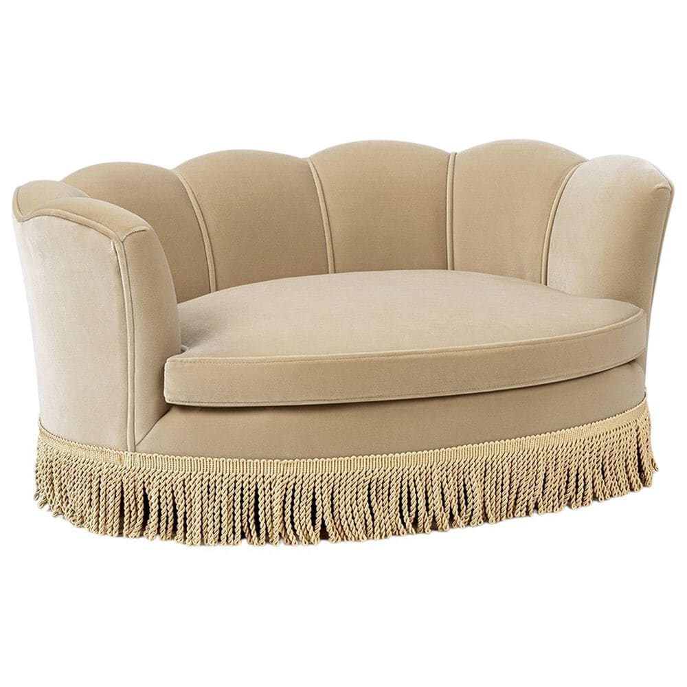 Jennifer Taylor Home Clara 34.5" Scalloped Pet Sofa Bed in Fawn Brown, , large