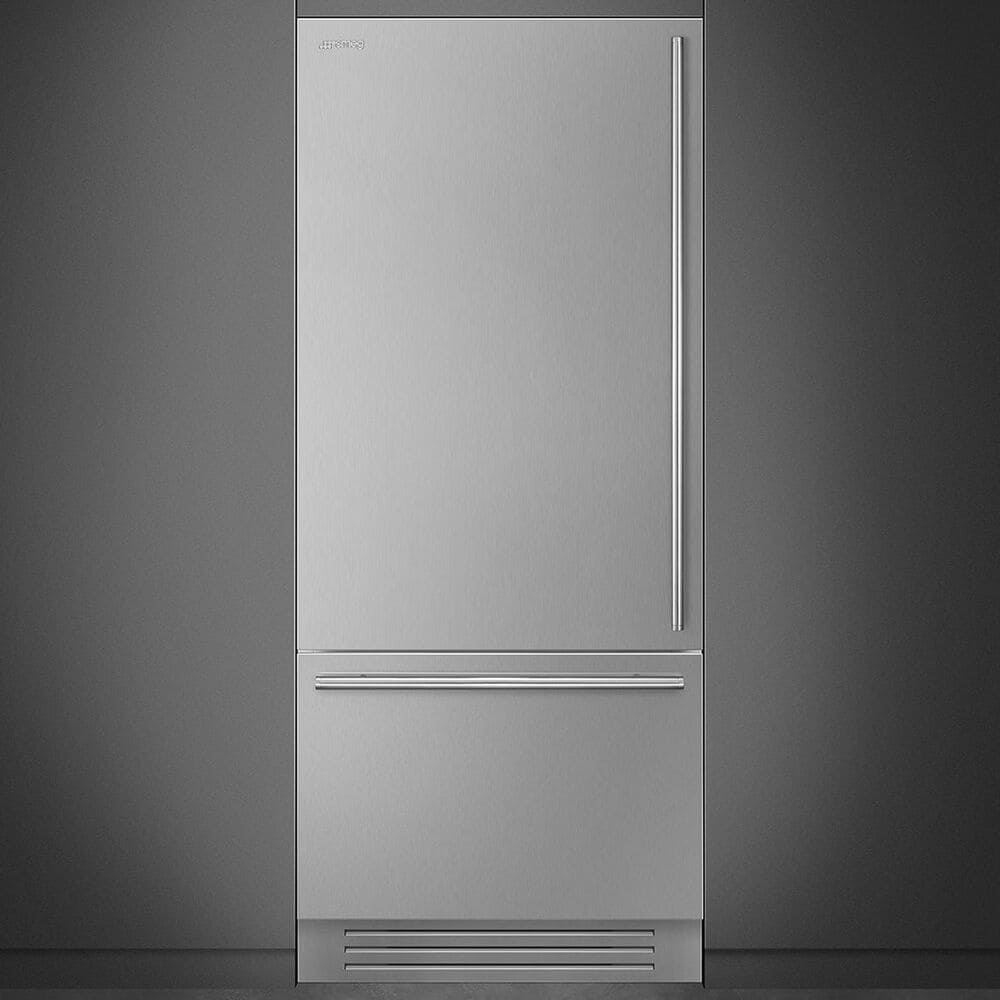 SMEG 19.64 Cu. Ft. Built-In Bottom Mount Refrigerator with Left Hinge in Stainless Steel, , large