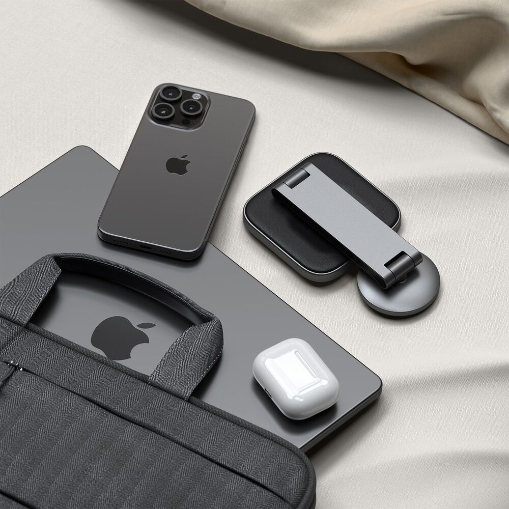 Satechi 2-in-1 Foldable Qi2 Wireless Charging Stand in Space Gray, , large