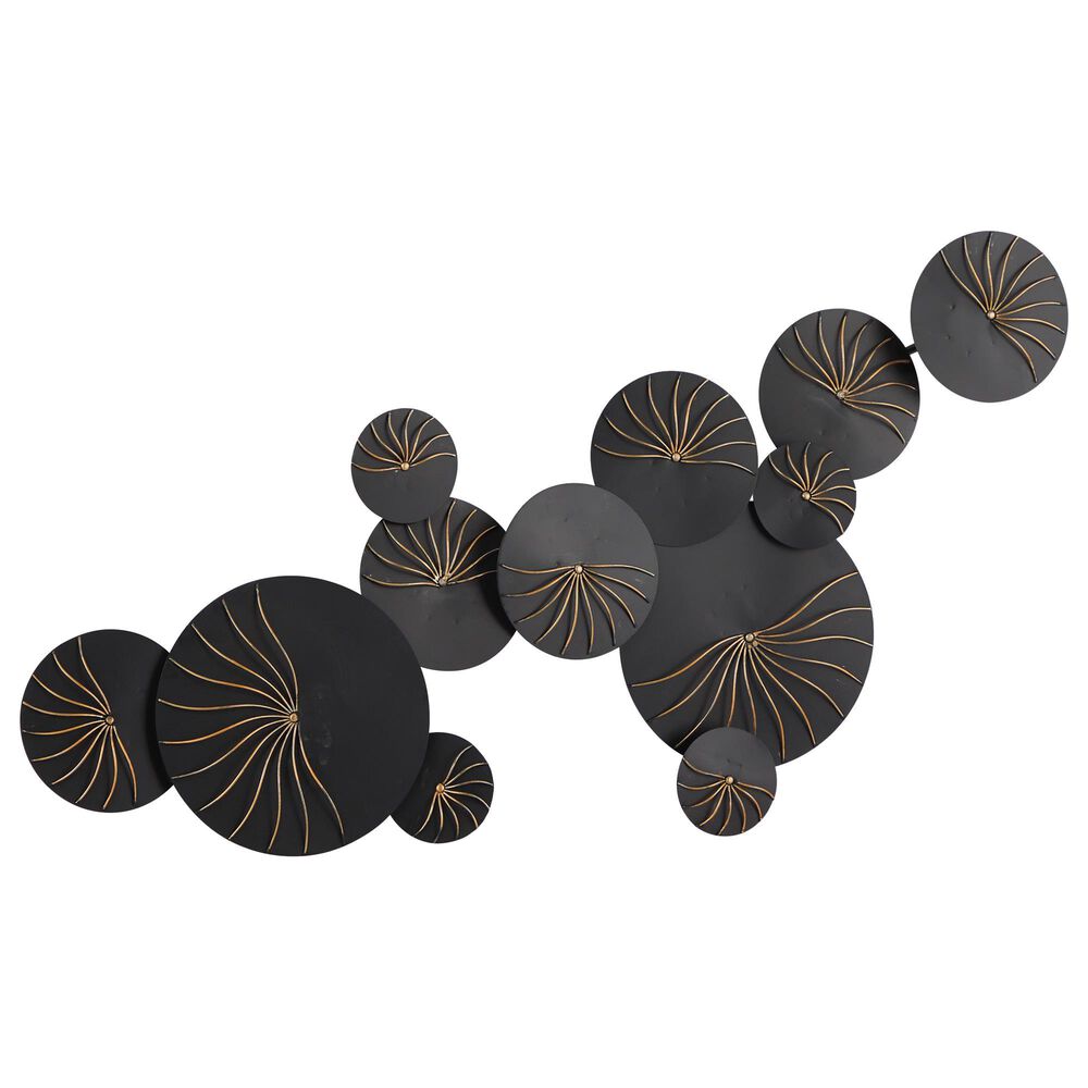 Maple and Jade 20&quot; x 42&quot; Abstract Wall Decor in Black and Gold, , large