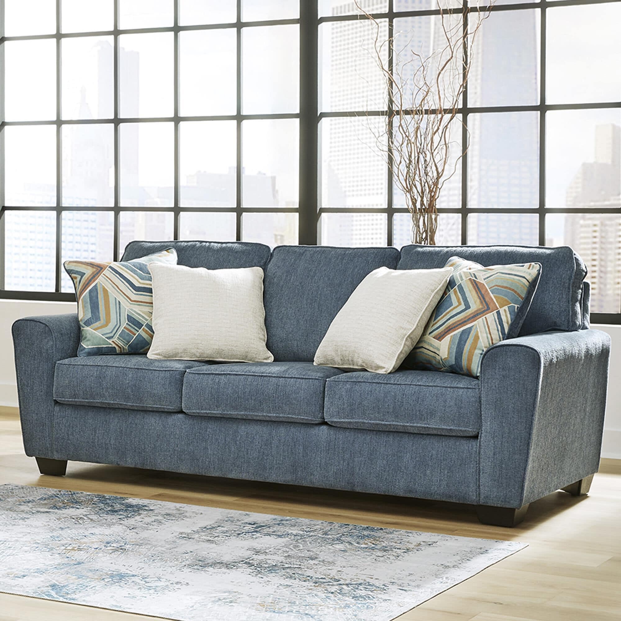 Blue queen on sale sleeper sofa