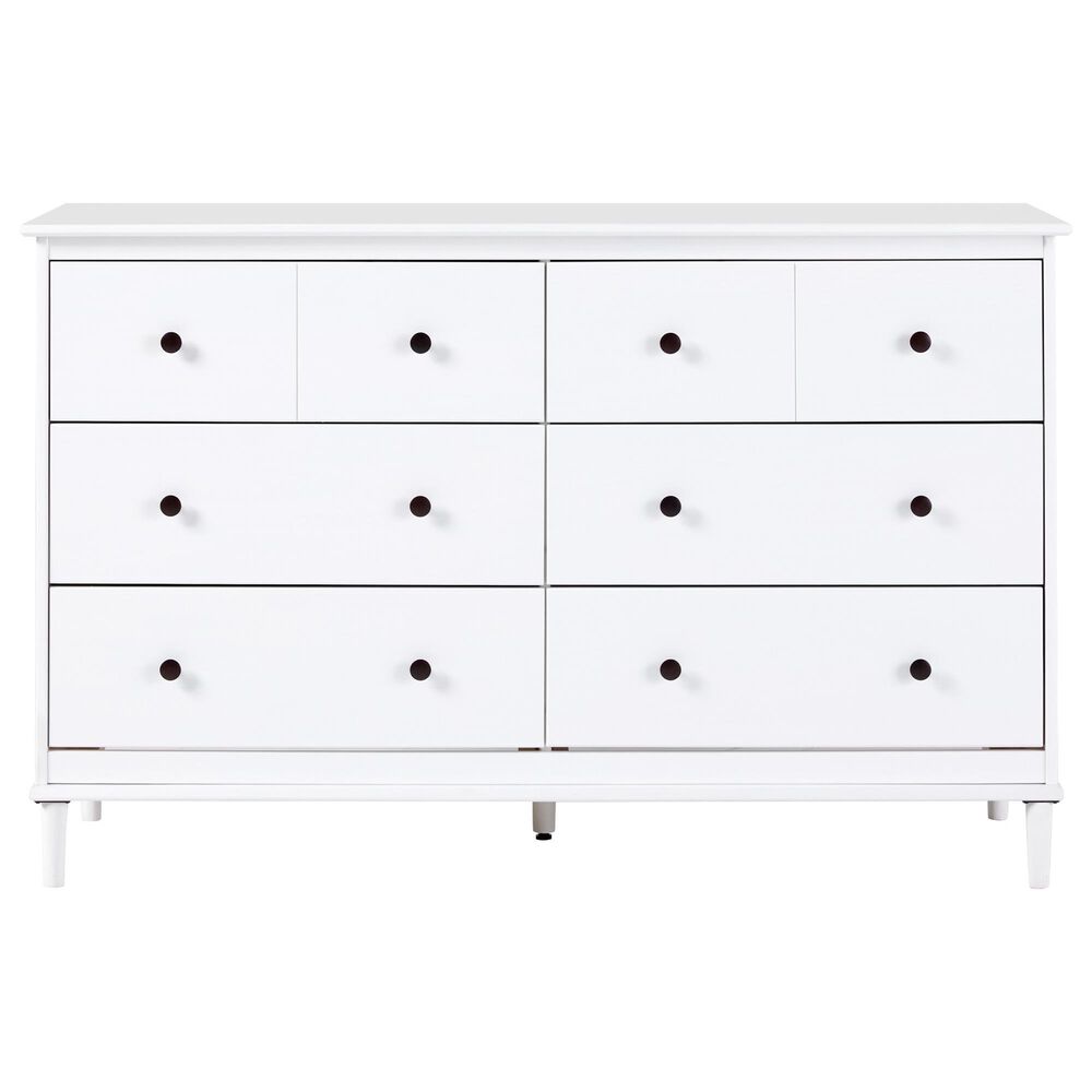 Walker Edison Spencer 6-Drawer Dresser in White, , large