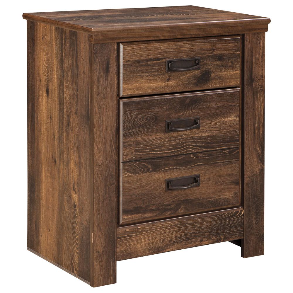 Signature Design by Ashley Quinden 2 Drawer Nightstand in Dark Brown, , large