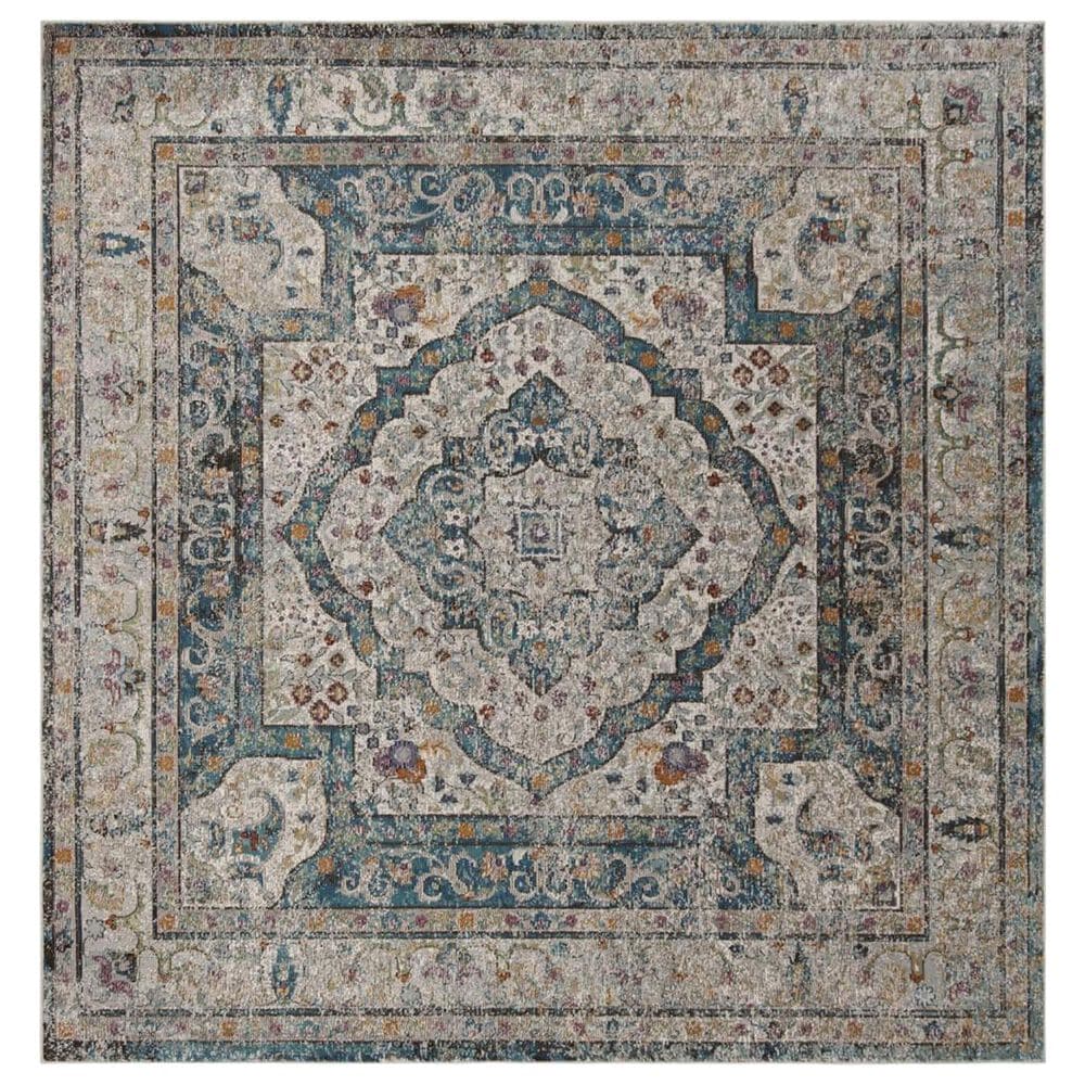 Safavieh Aria ARA106E 6"6" Square Beige and Blue Area Rug, , large