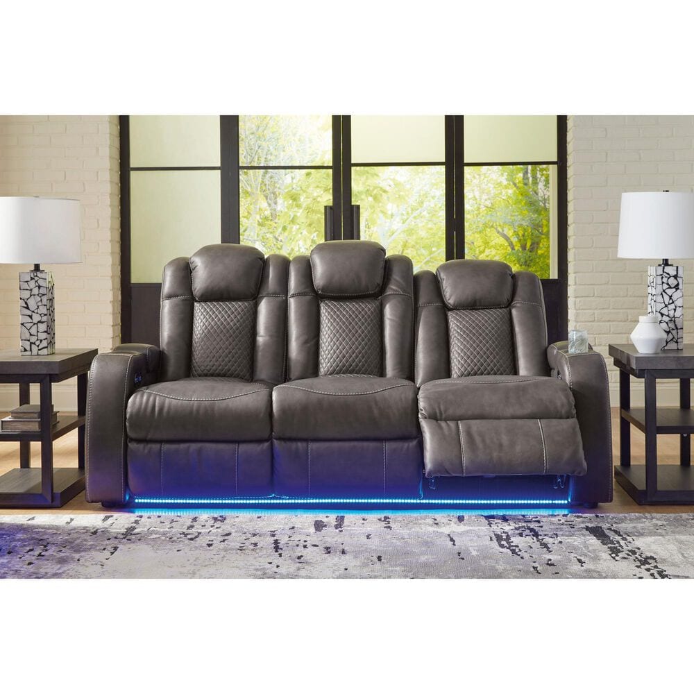 Ashley Fyne-Dyme 2-Piece Power Reclining Living Room Set in Shadow, , large