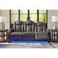 Ashley Fyne-Dyme 2-Piece Power Reclining Living Room Set in Shadow, , large
