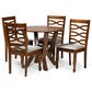 Baxton Studio Ariane 5-Piece Dining Set in Grey/Walnut Brown, , large