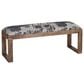 Slatehouse Anthropology Solid Wood Frame and Upholstered Bench in Brown, , large