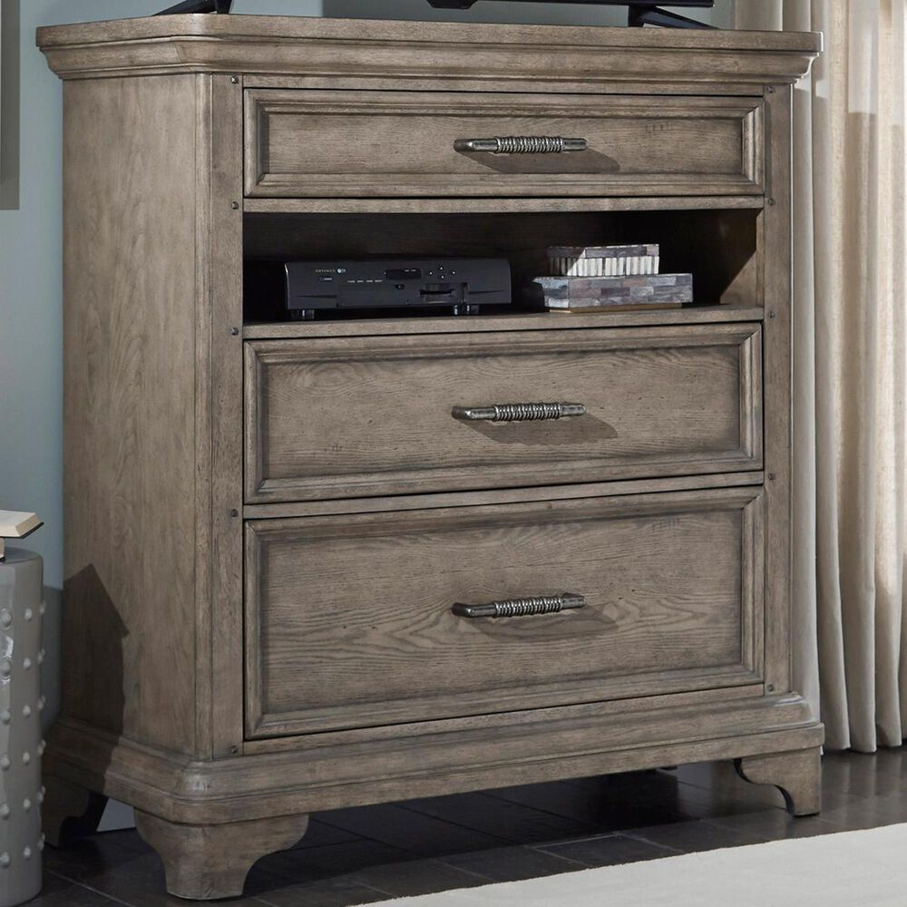 Chapel Hill Bristol 3 Drawer Media Chest in Elm Brown, , large