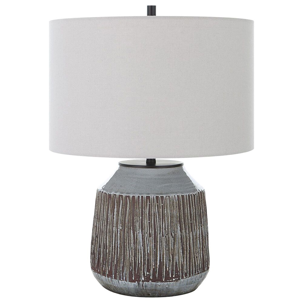 Uttermost Neolithic Table Lamp in Blue Gray, Rust Brown and Dark Bronze, , large